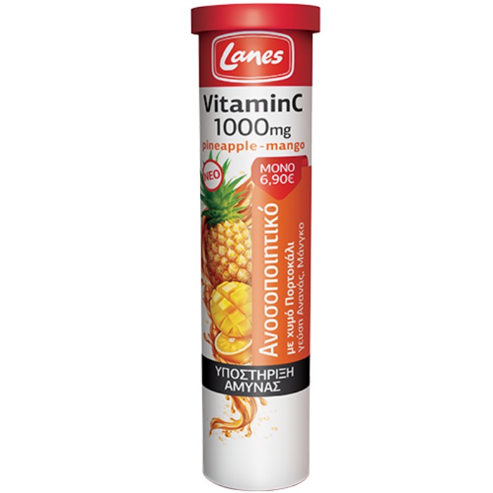 Lanes Vitamin C 1000mg Pineapple Mango 20effervent