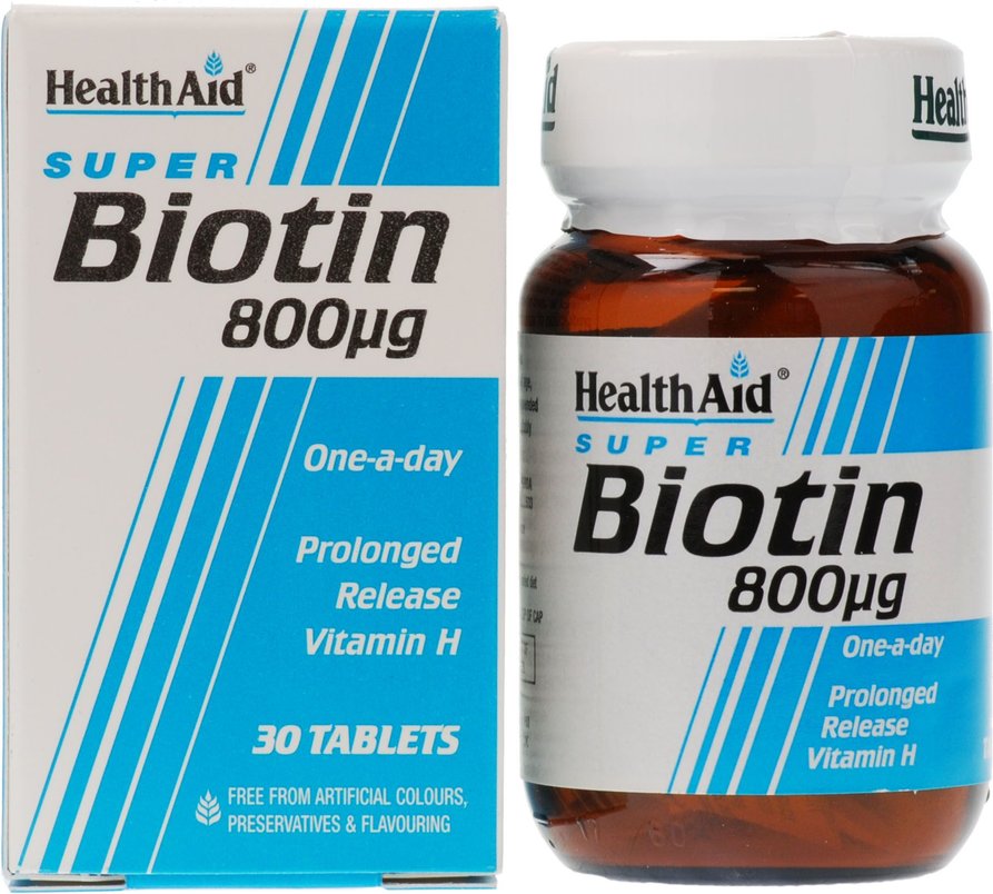 Health Aid Biotin 800mg 30Tabs