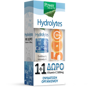 Power Health Hydrolytes 20 effervent tabs & Δώρο Vitamin C 500mg 20 effervent tabs