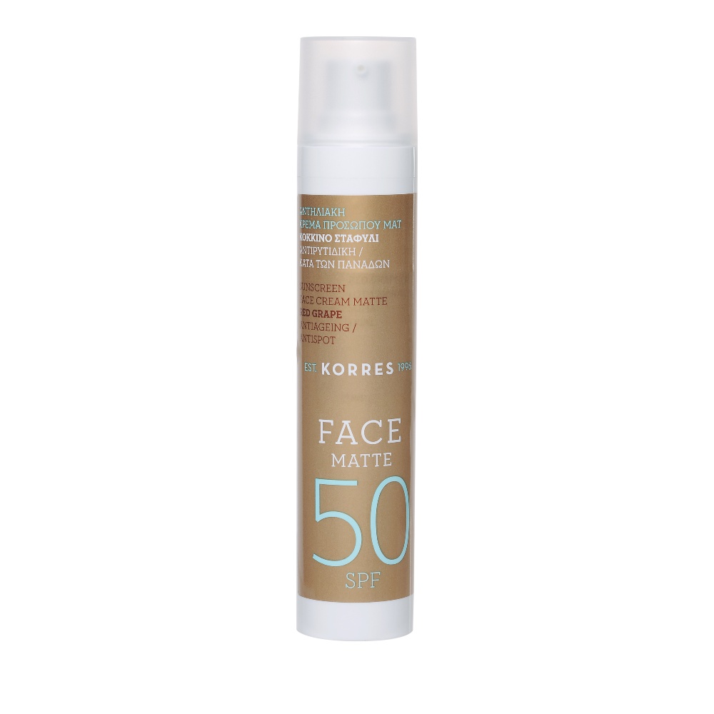 Korres Sunscreen Face Matte Red Grape (SPF50) 50ml