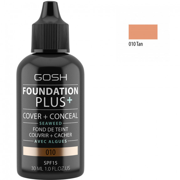 Gosh Foundation Plus 10 Tan 30ml