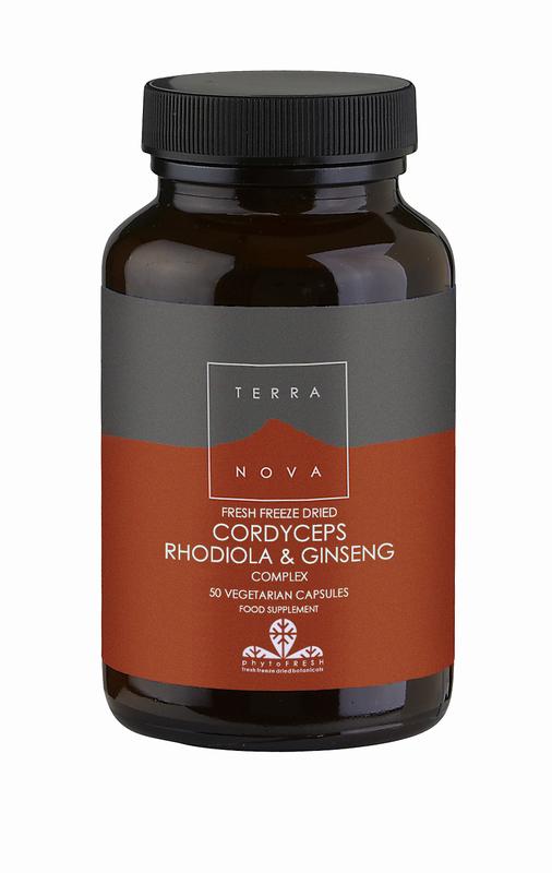 Terranova Cordyceps, Rhodiola & Ginseng 50caps