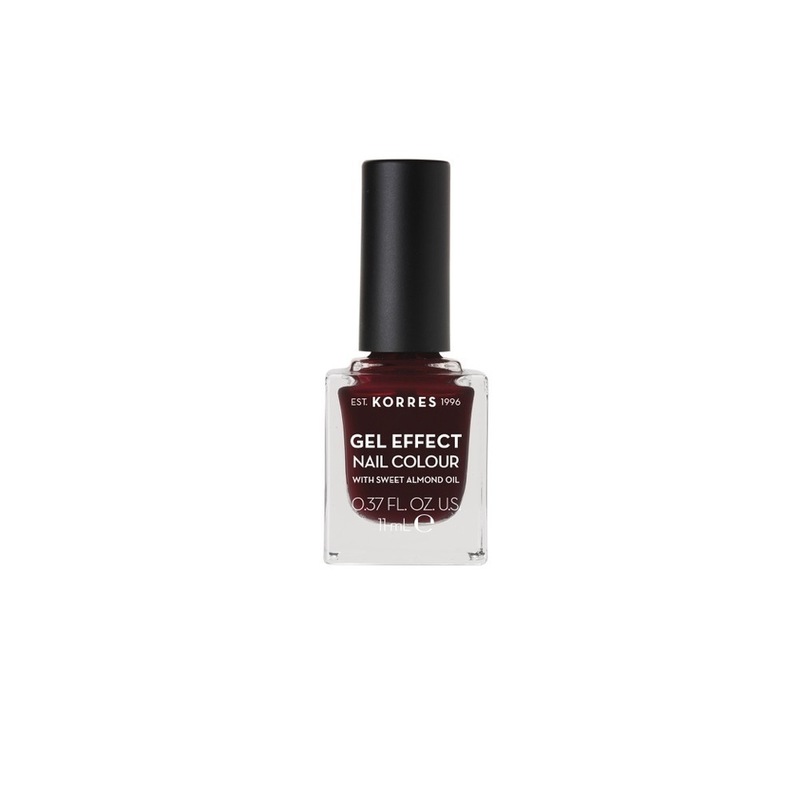 Korres Gel Effect Nail Color 57 Burgundy Red 11ml