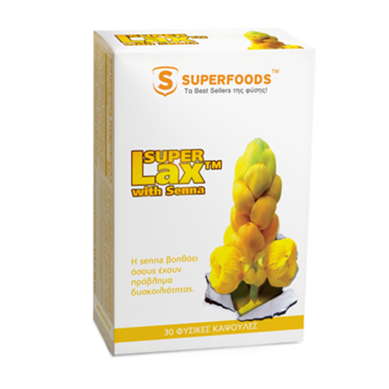 Superfoods Super Lax Με Σεννα 360Mg 30 Caps