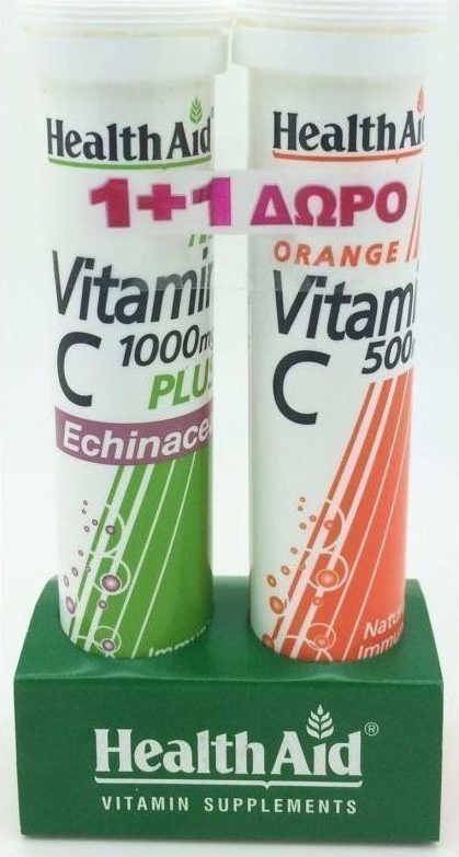 Health Aid Vitamin C 1Gr Echinacea Eff Λεμ+C500Mg