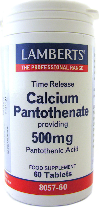 Lamberts Calcium Pantothenate 500Mg 60 Tabs (Vitamin B5)