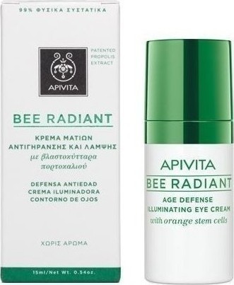 Apivita Bee Radiant Κρέμα Ματιών Αντιγήρανσης Και Λάμψης 15Μl