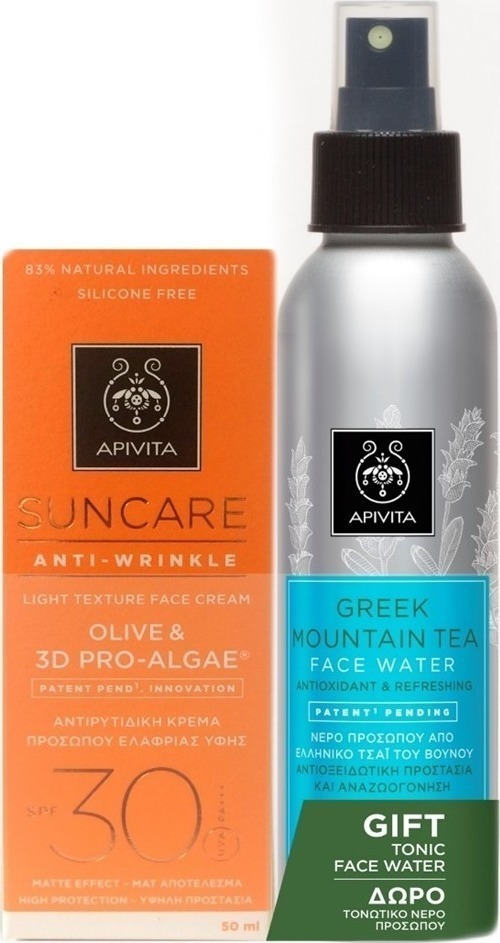 Apivita Promo Suncare Anti-Wrinkle Olive Spf30 & Tonic Face Water