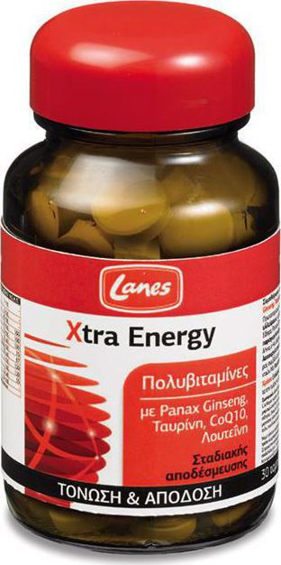 Lanes Multi Πολυβιταμίνη Xtra Energy 30 Δισκία