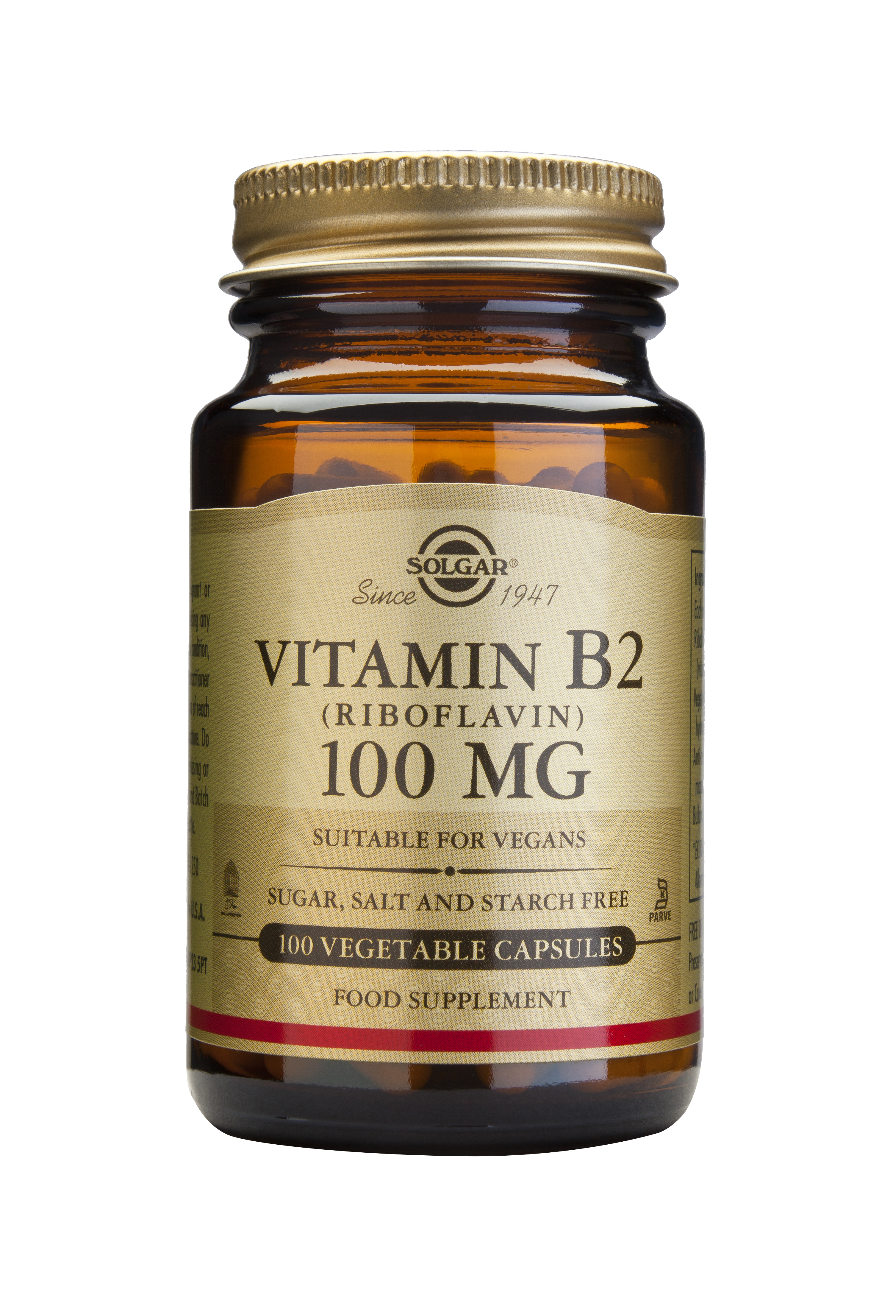 Solgar Vitamin B2 Riboflavin 100Mg 100 Veg.Caps