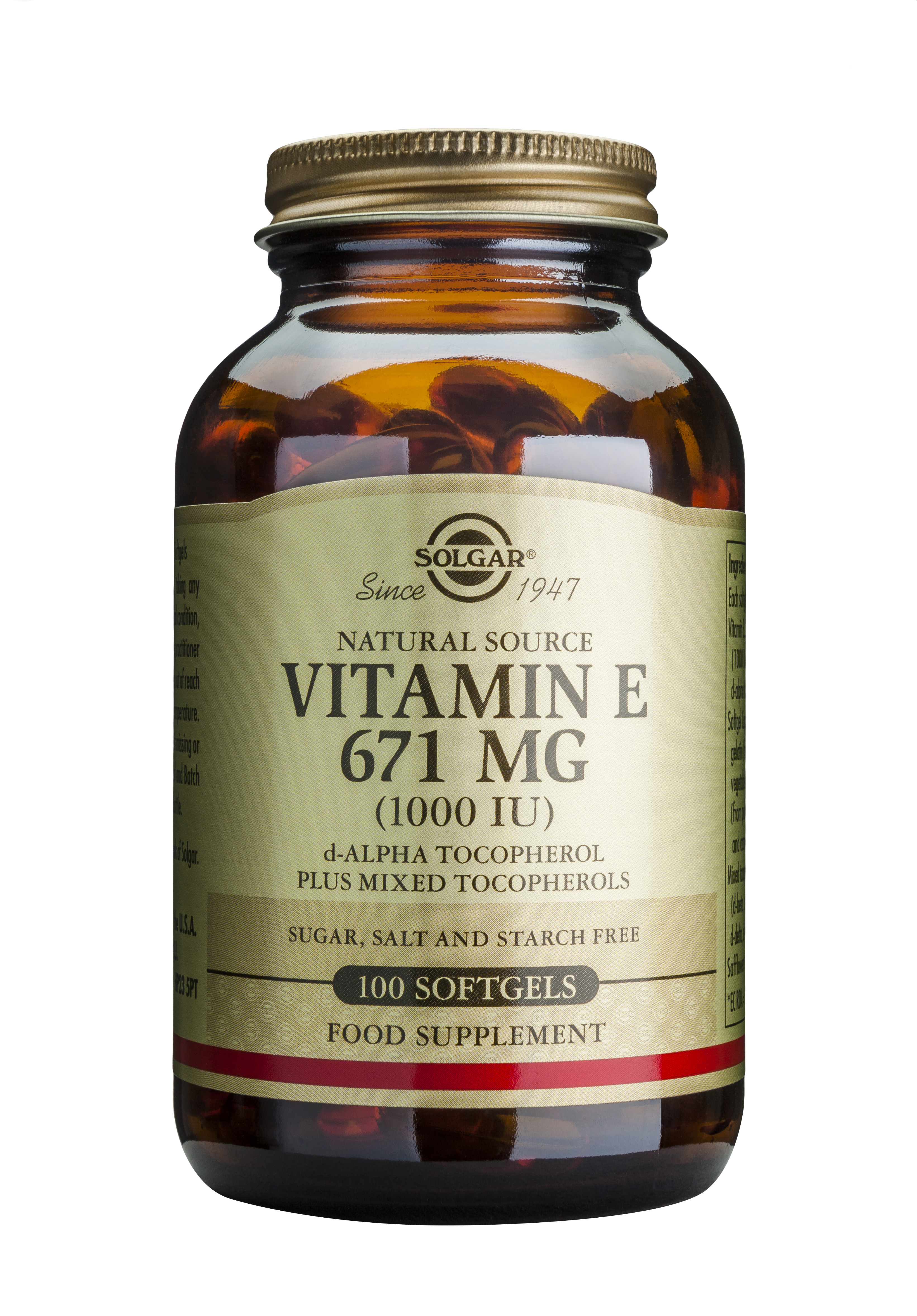 Solgar Vitamin E Νatural 1000Iu 100 Softgels