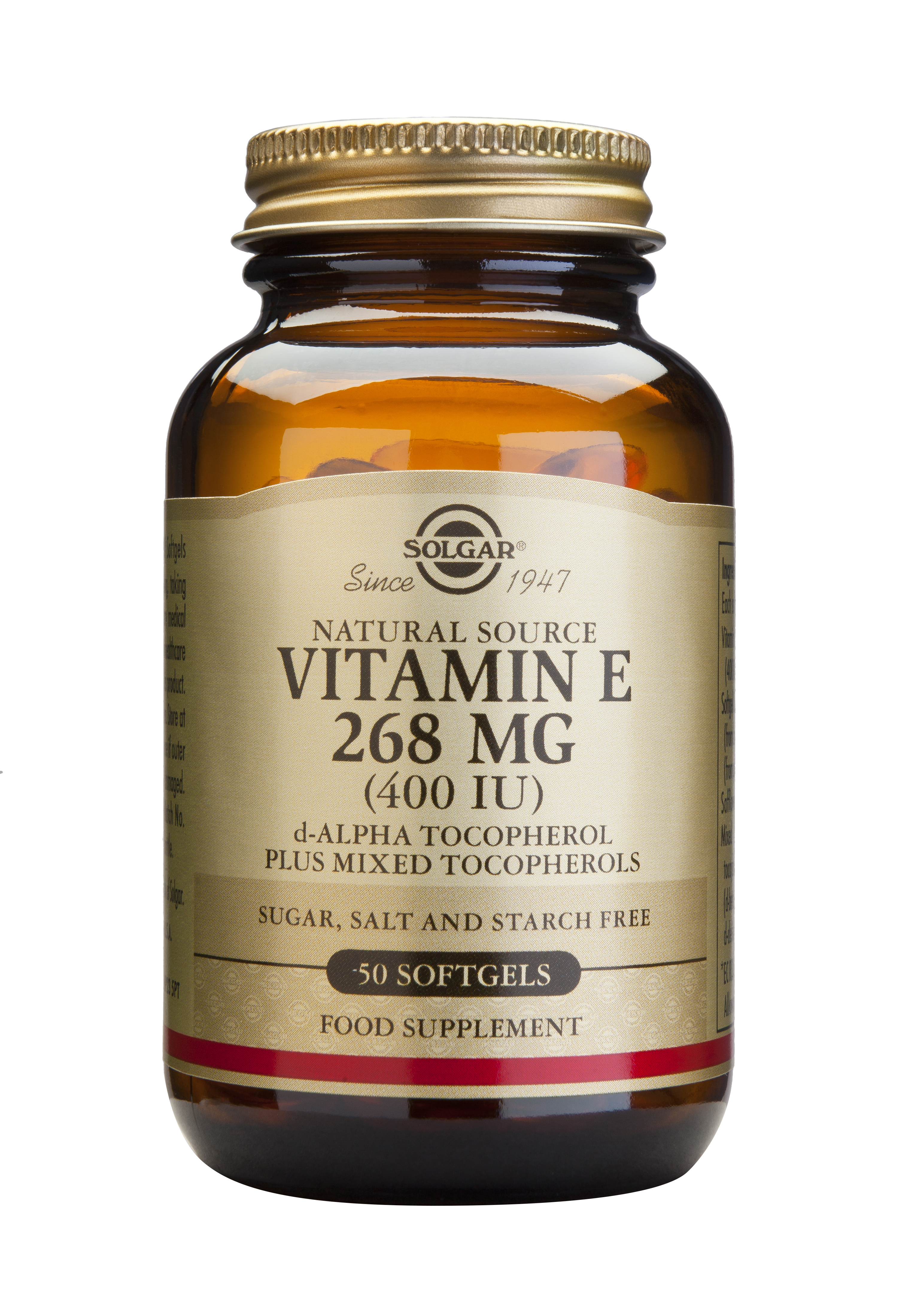Solgar Vitamin E Natural 400Iu 50 Softgels
