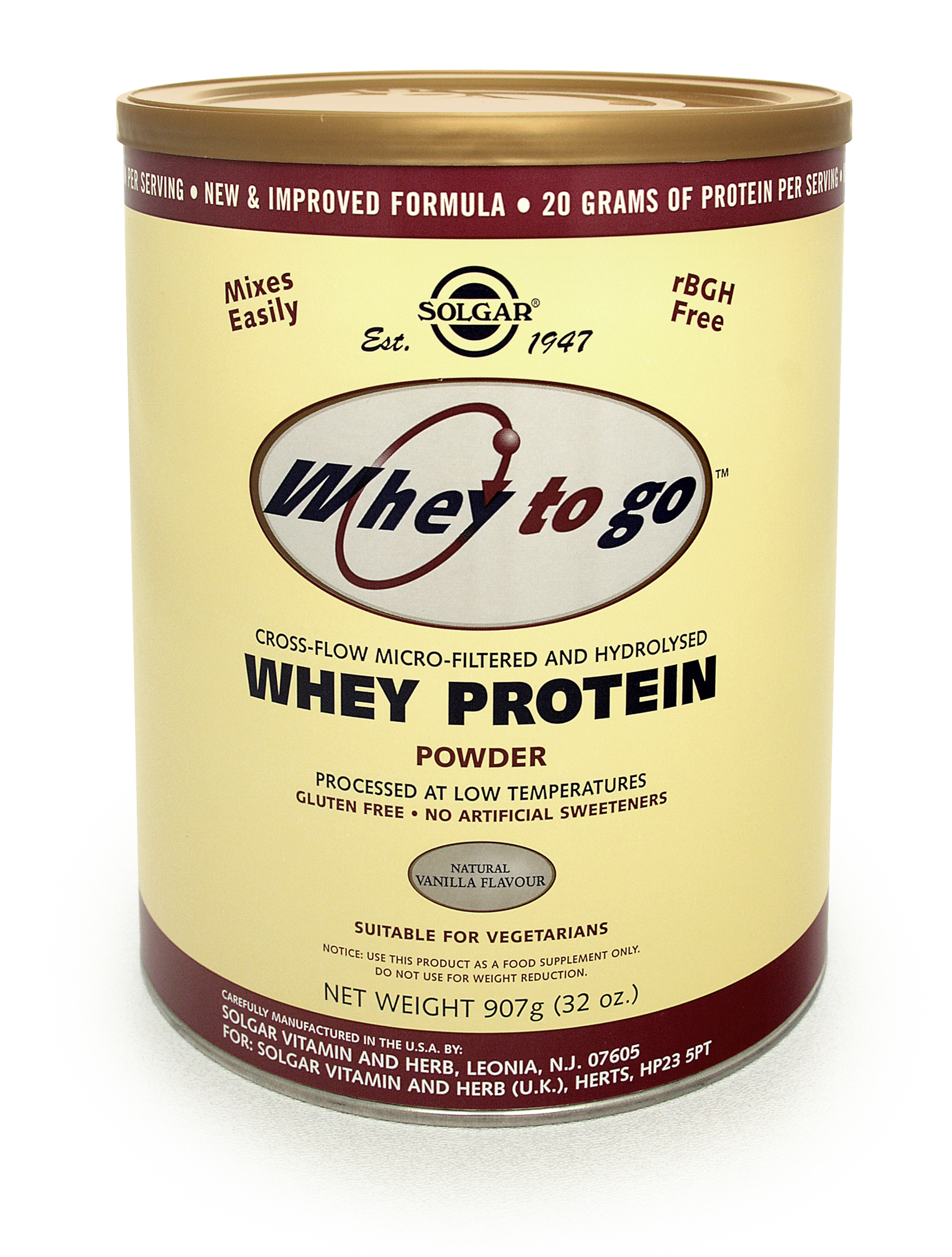 Solgar Whey To Go Protein 907Gr Βανίλια