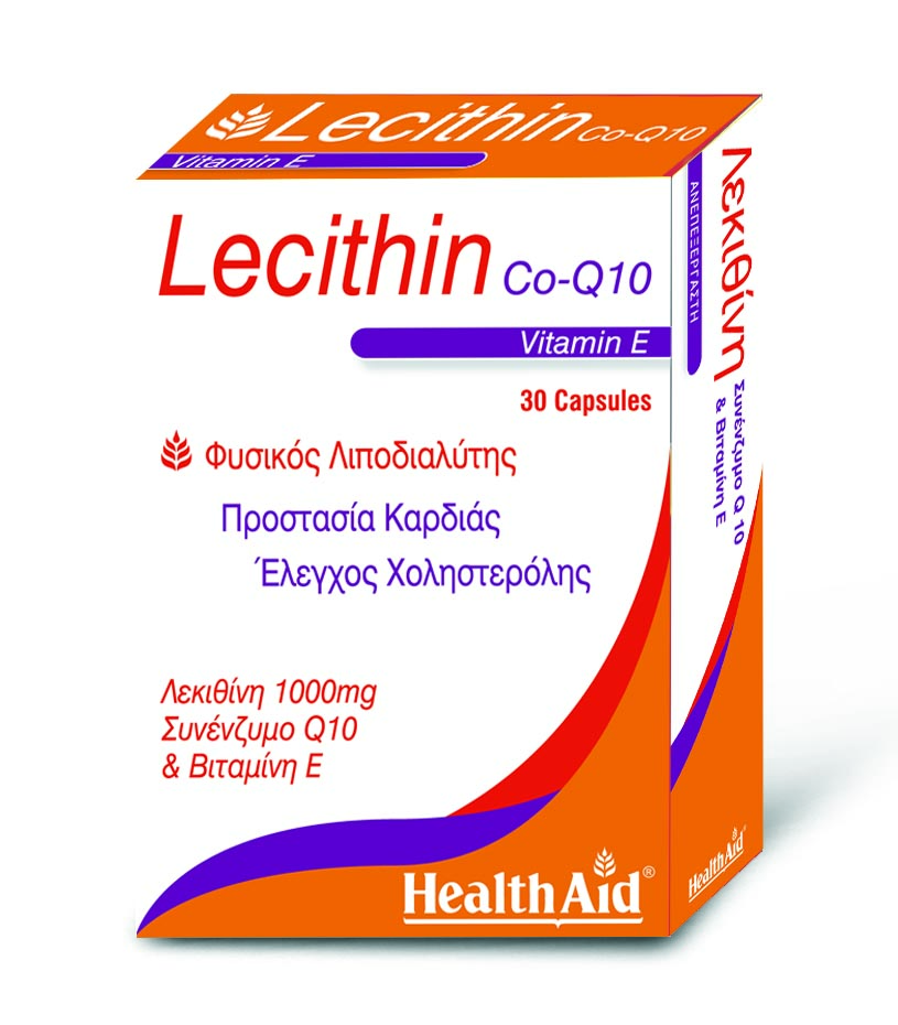 Health Aid Lecithin 1000Mg & Coq10 & Natural Vitamin E 30 Caps