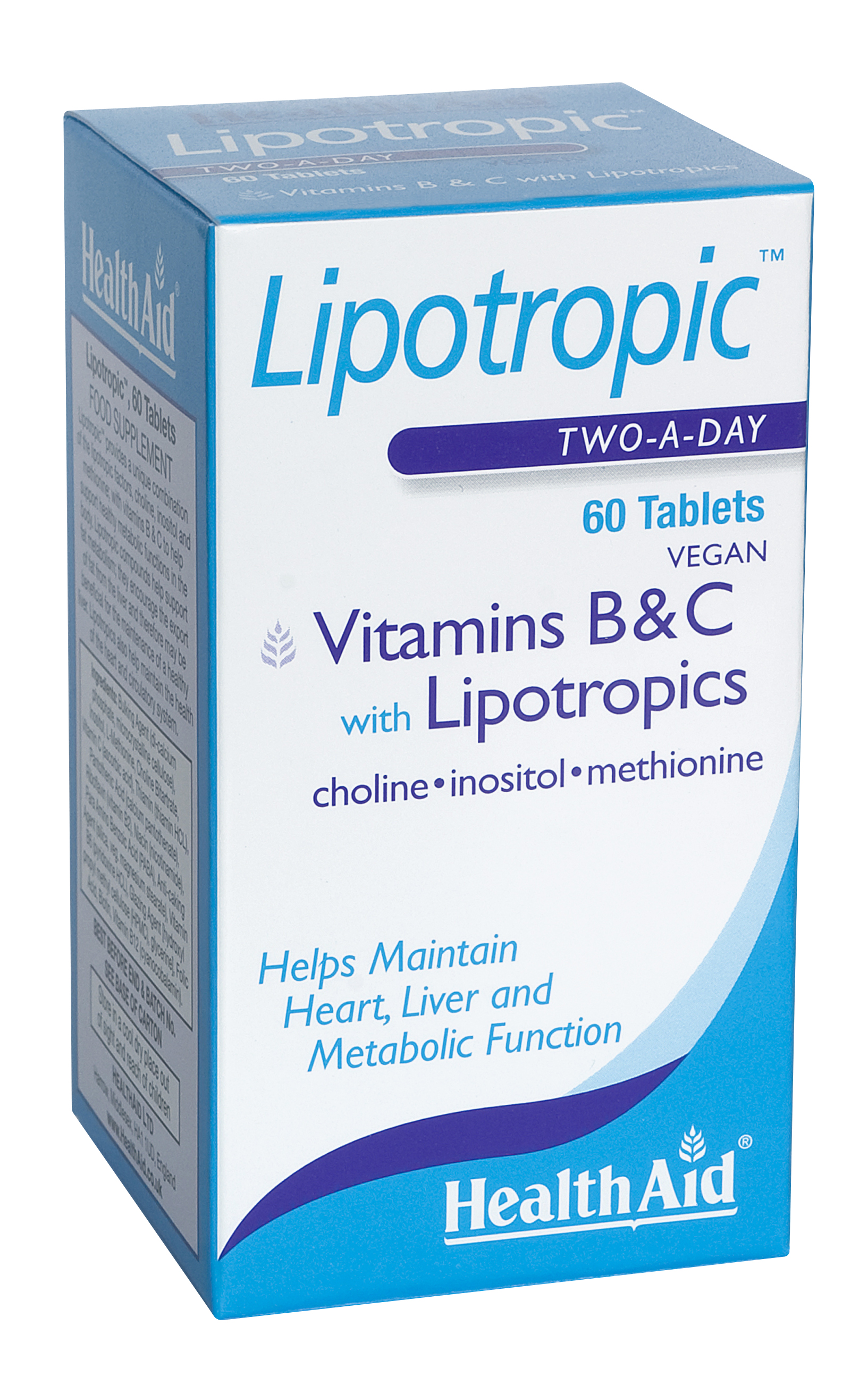Health Aid Lipotropics With Vit B+C Prolonged Release 60 Tabs