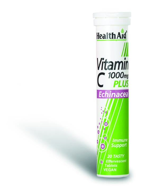 Health Aid Vit C 1000Mg Echinacea-Lemon 20Eff