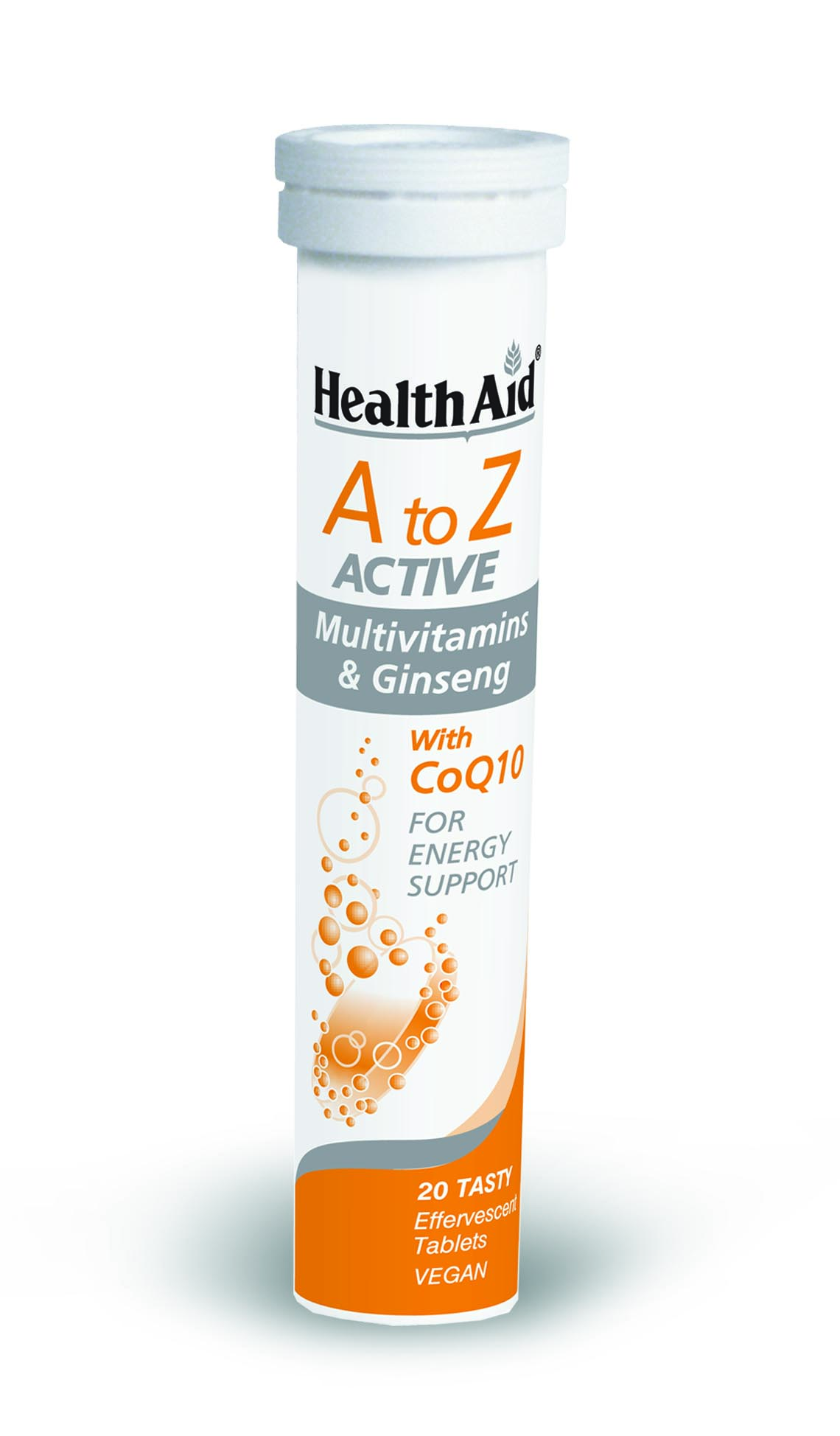 Health Aid A to Z Active Multi & Ginseng Tutti Frutti 20effervent tabs