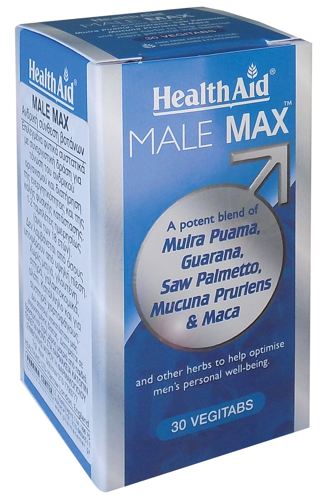 Health-Aid Male Max Vegetarian Tablets 30 S