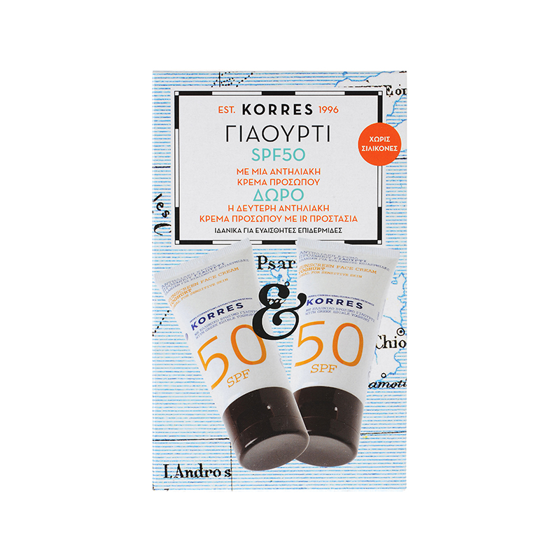 Korres Yoghurt Face Cream Spf 50 1+1 2X50Ml