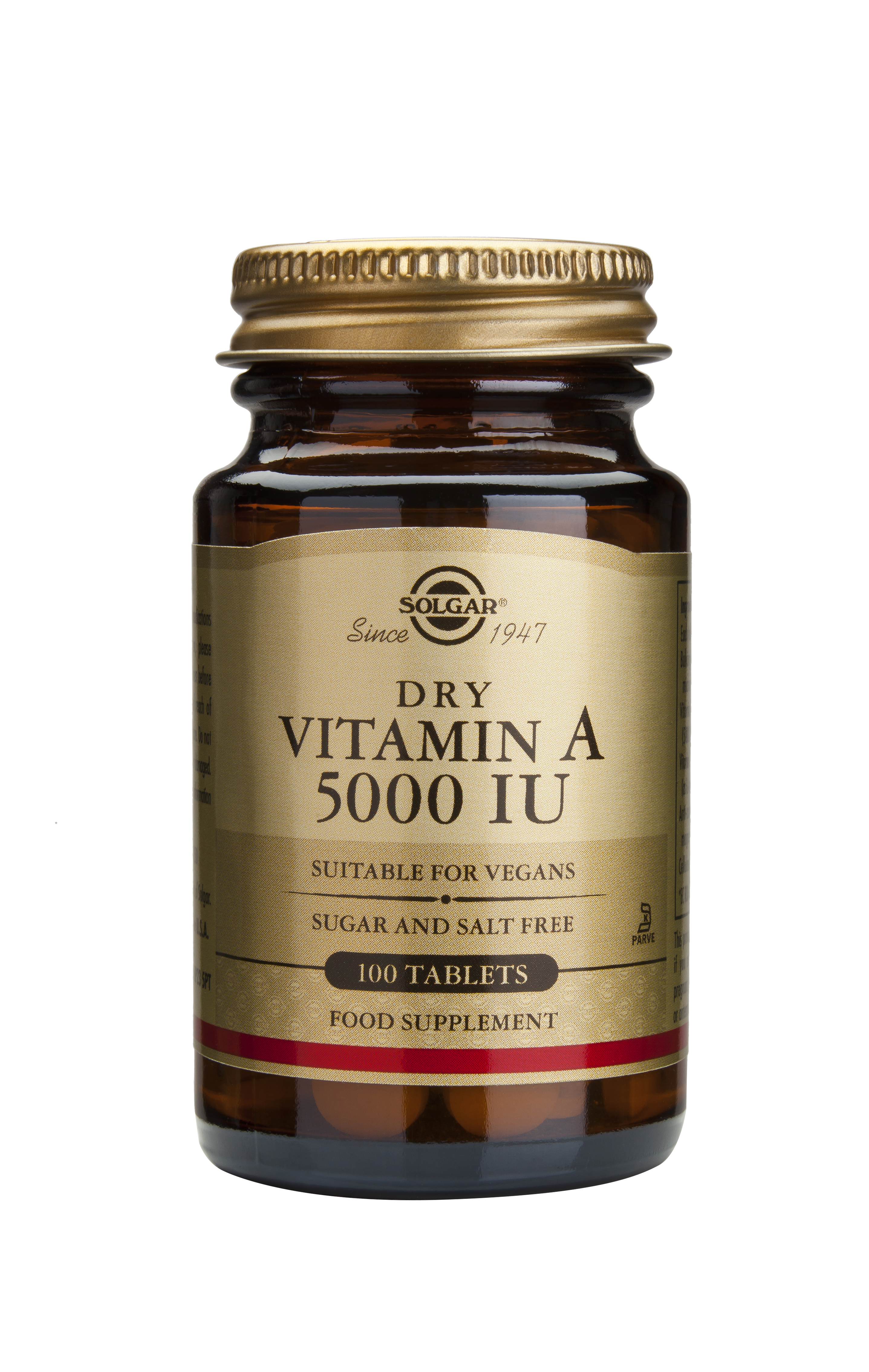 Solgar Vitamin A 5000IU 100 Dry Tabs