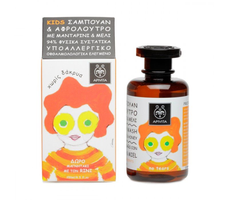 Apivita Kids Hair & Body Wash Tangerine & Honey 250Μl