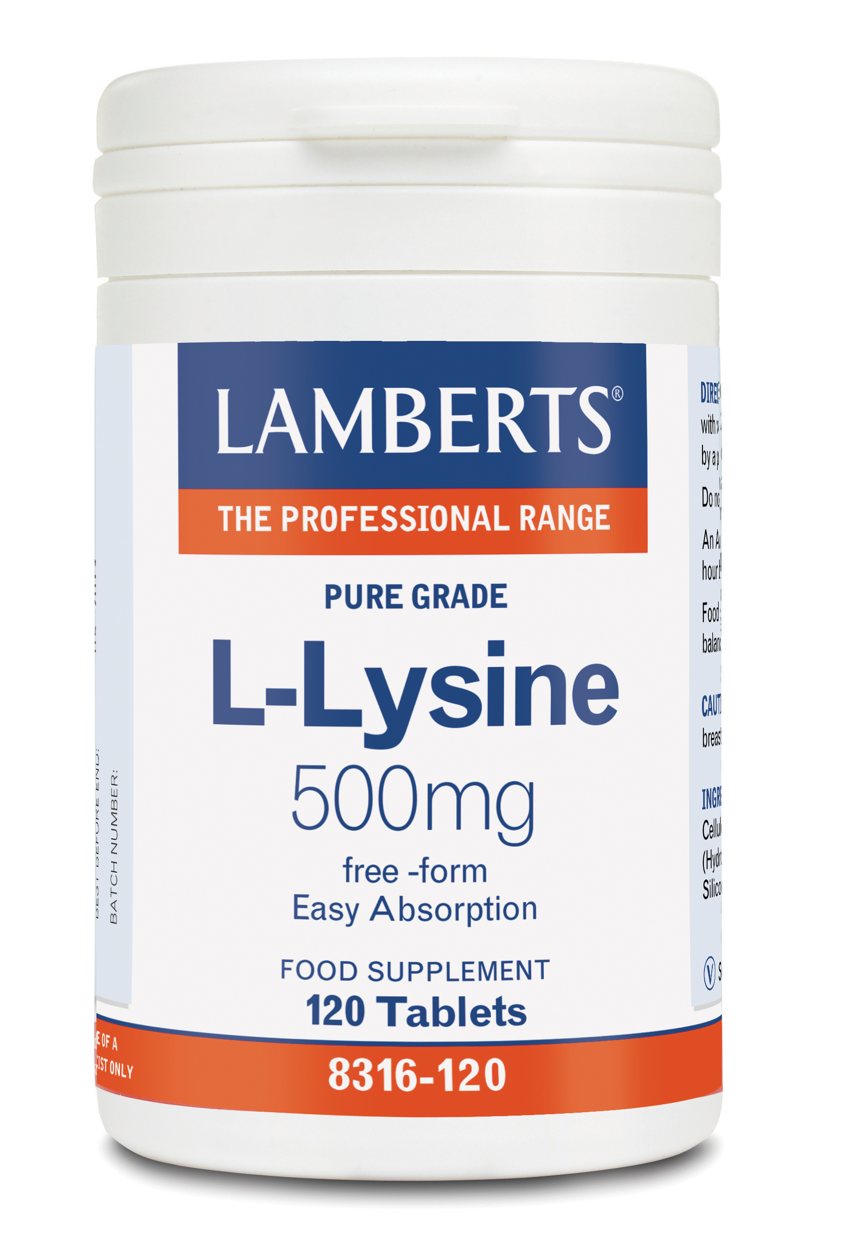 Lamberts L-Lysine 500Mg 120 Tabs