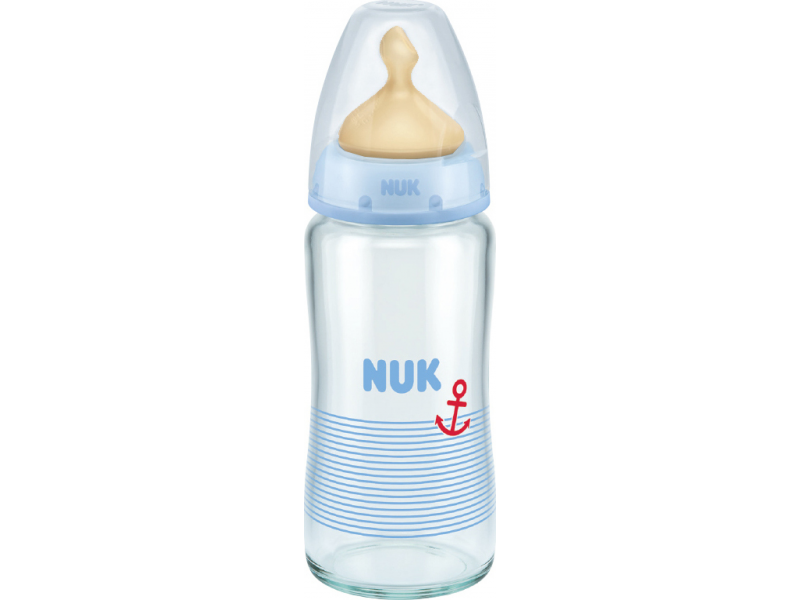 Nuk Μπιμπερό F.C.Plus Γυάλινο 240Ml Με Θηλή Latex M1