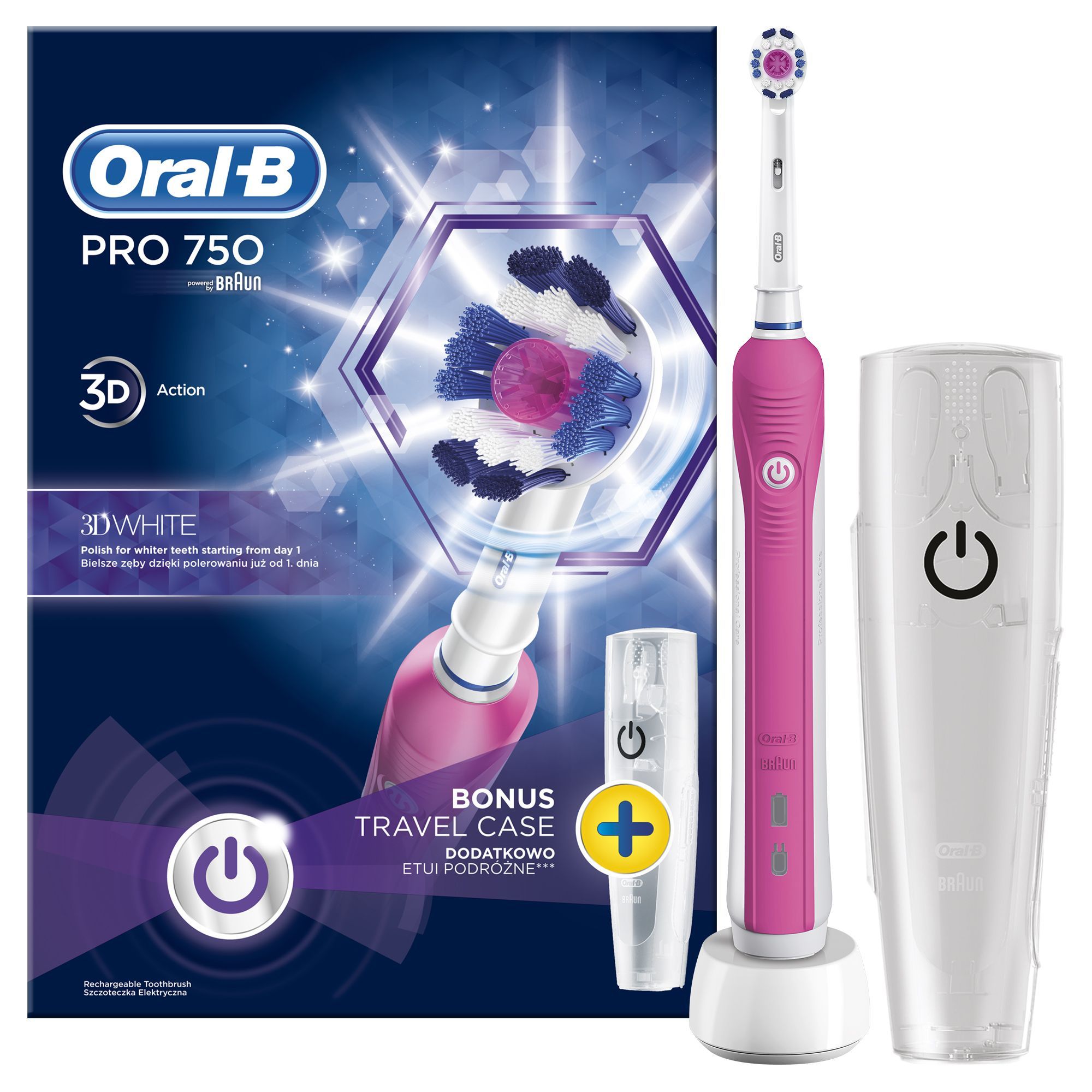 Oral-B Pro 750 3D White Ηλεκτρική Οδοντόβουρτσα