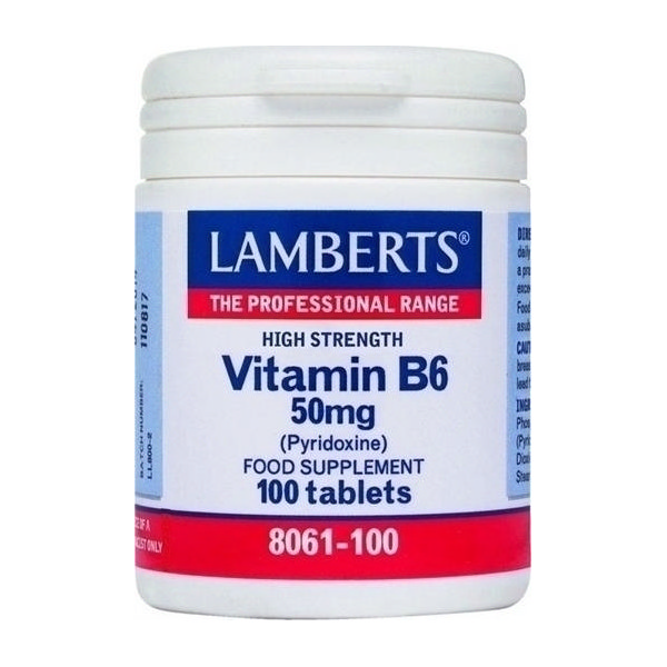Lamberts Vitamin B6 (Pyridoxine) 50Mg 100 Tabs