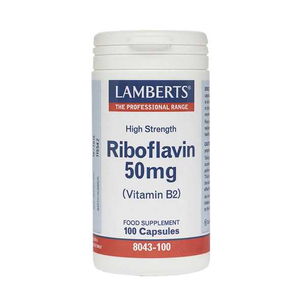 Lamberts Riboflavin (Vitamin B2) 50Mg 100 Caps