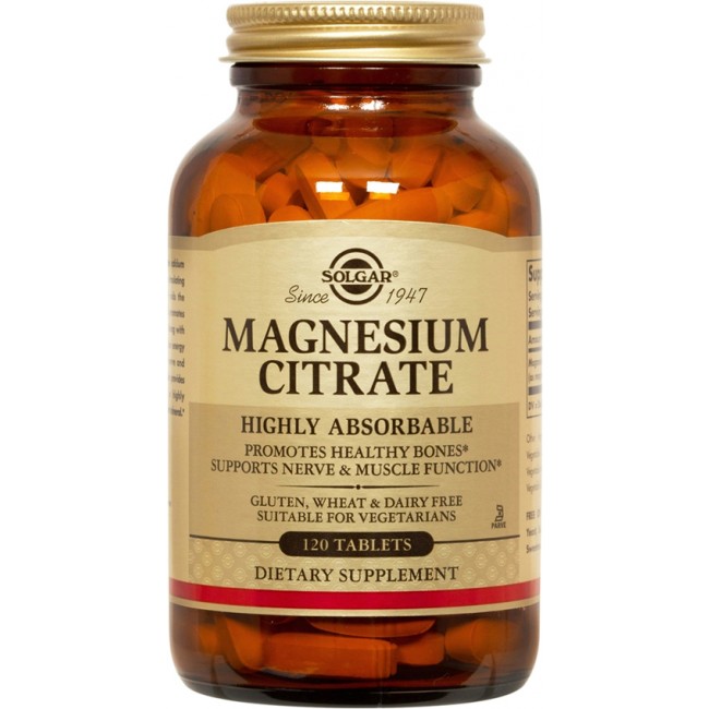 Solgar Magnesium Citrate 200Mg Tabs 120S