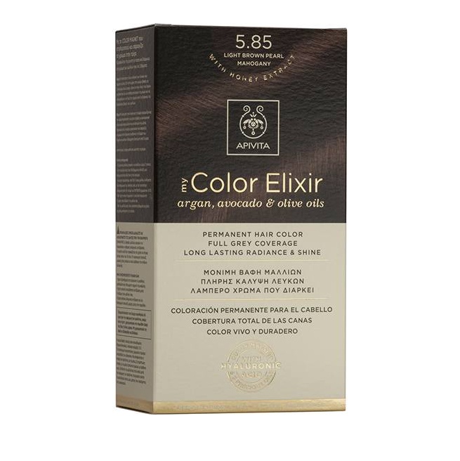 Apivita My Color Elixir 5.85 Καστανό Ανοιχτό Περλέ Μαόνι