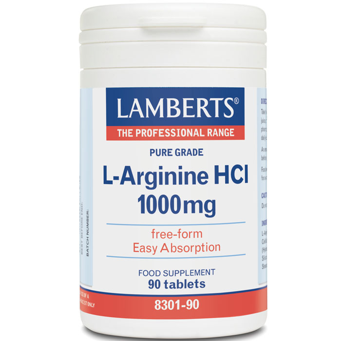 Lamberts L-Arginine Hcl 1000Mg 90 Tabs