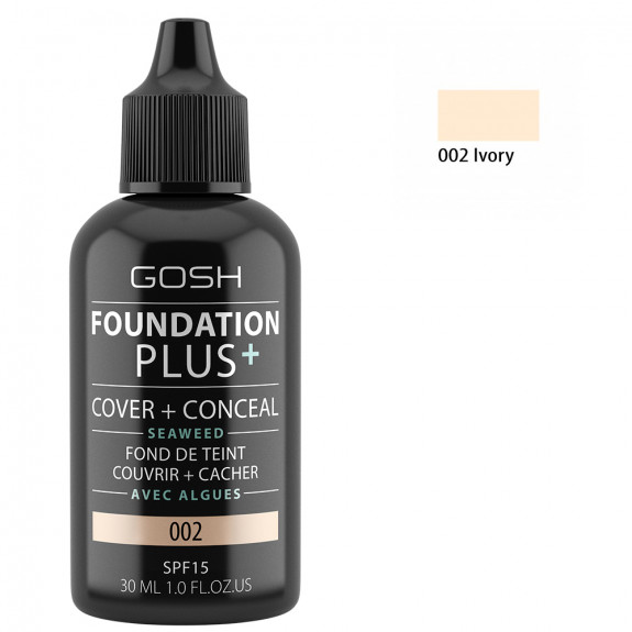 Gosh Foundation Plus 02 Ivory 30ml