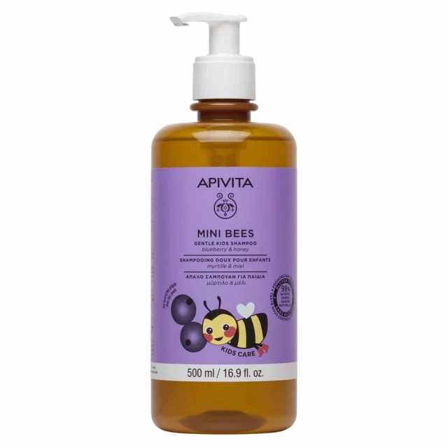 Apivita Mini Bees Gentle Kids Shampoo με μύρτιλο & Μέλι 500ml