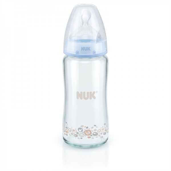 Nuk Μπιμπερό Γυάλινο 240Ml Με Θηλή Μεγ.1 F.C. Plus