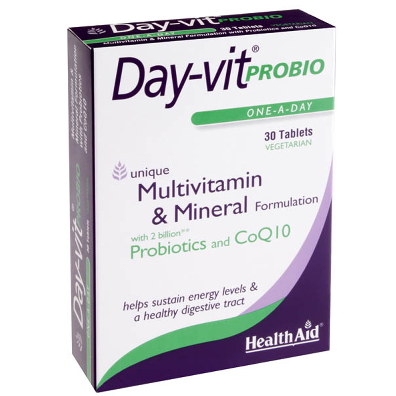 Health Aid Day-vit PROBIO Vitamins & Probiotics 30Caps