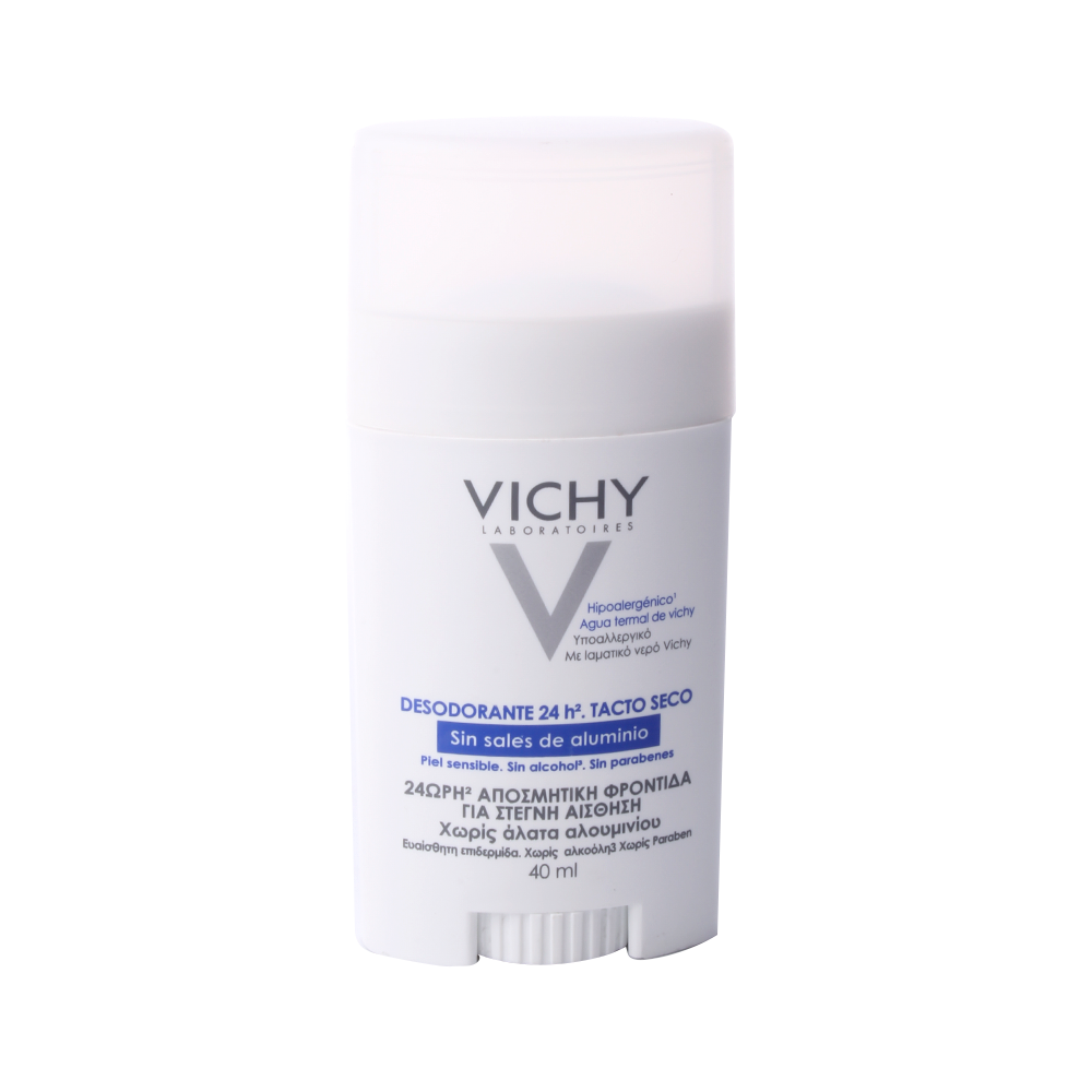 Vichy Deodorant Soin 24H Peau Sensible  Stick Sans Sels 40Ml