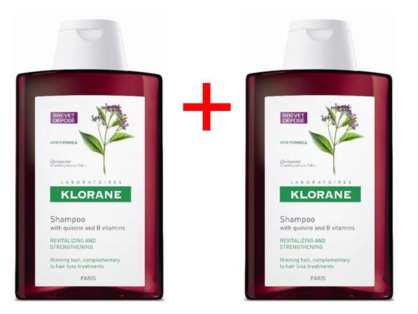 Klorane Shampoo Quinine Διπλή Συσκευασία -50%