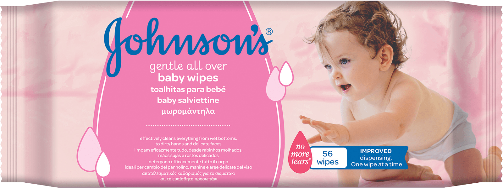 Johnson's Baby Gentle All Over 56wipes