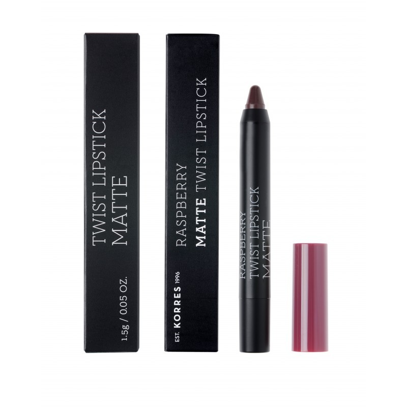 Korres Rasberry Matte Twist Lipstick Daring Plum 1.5g