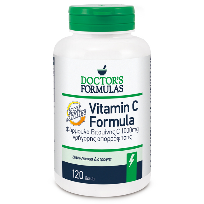 Doctor's Formulas Vitamin C 1000mg Formula Fast Action 120 Δισκία