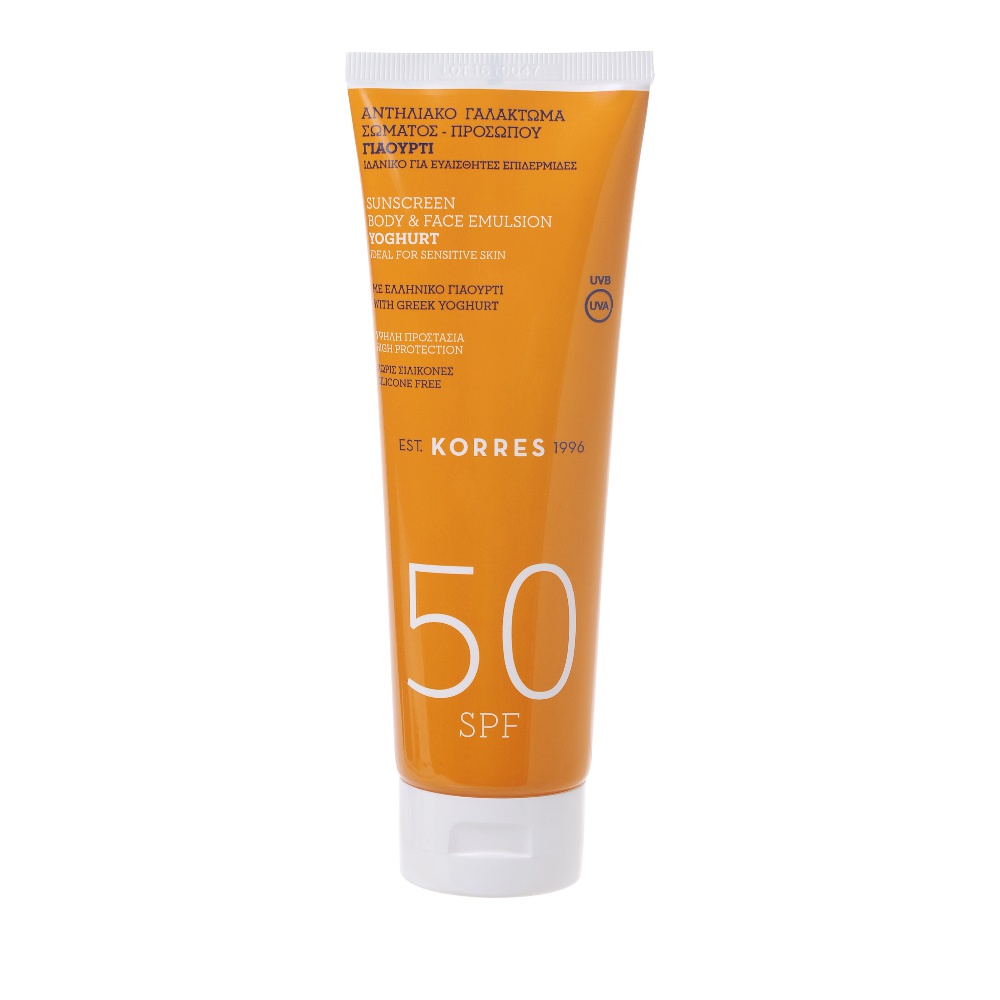 Korres Sunscreen Body & Face Emulsion Yoghurt (SPF50) 250ml
