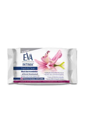 Intermed Eva Intima Fresh & Clean Maxi Size Towelettes 12 Τεμάχια
