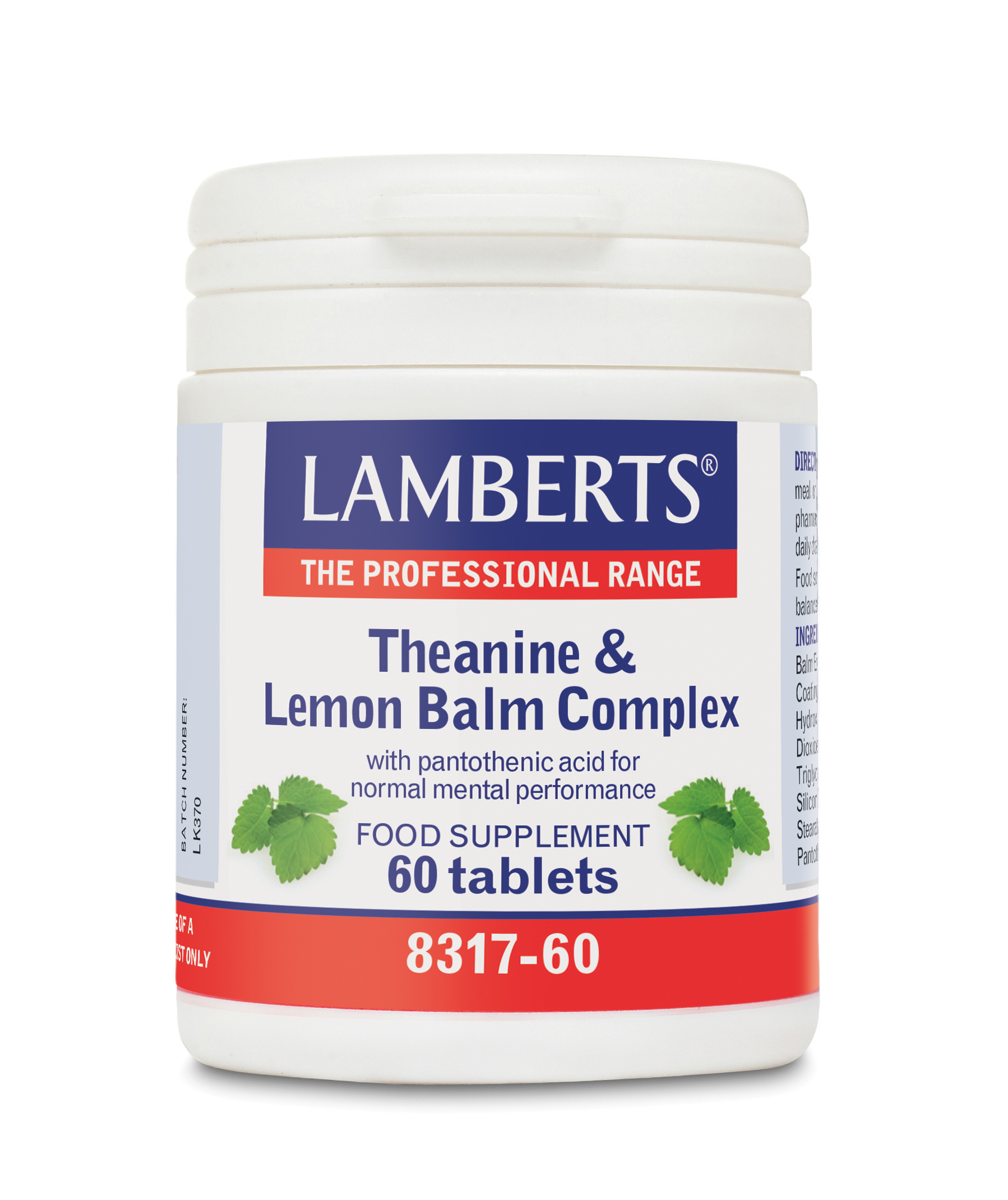 Lamberts Theanine & Lemon Balm 60 Tabs