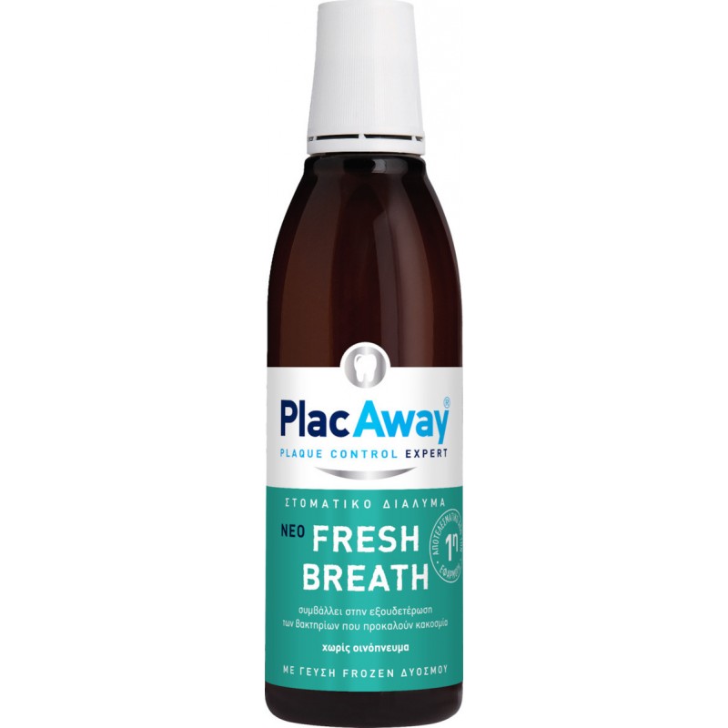 Plac Away Στοματικό Διάλυμα Fresh Breath Με Γεύση Παγωμένου Δυόσμου 250ml