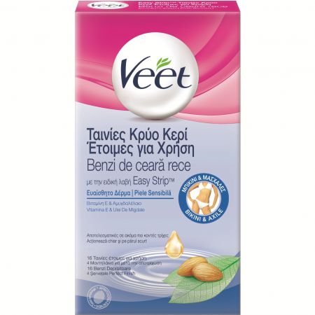 Veet Strips Σώματος Με Αμυγδαλέλαιο 12+2