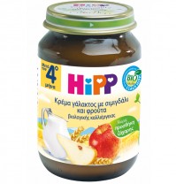 Hipp Βρεφική Κρέμα Γάλακτος με Σιμιγδάλι/Φρούτα Από τον 4o Μήνα 190g