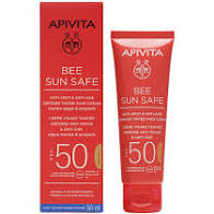 Apivita Bee Sun Safe Anti-Spot & Anti-Age Defense Tinted Face Cream SPF50 50ml