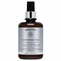 Apivita Cleansing Milk Γαλακτωμα Καθαρισμού 3 σε 1 για Προσωπο & Ματια με Χαμομήλι & Μέλι 300ml